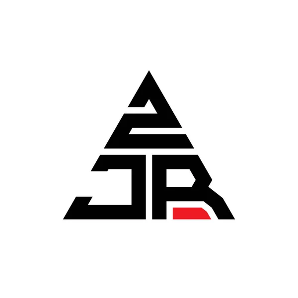Diseño Logotipo Letra Triangular Zjr Con Forma Triángulo Monograma Diseño — Archivo Imágenes Vectoriales