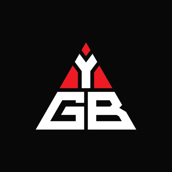 Ygb Dreieck Buchstabe Logo Design Mit Dreieck Form Ygb Dreieck — Stockvektor