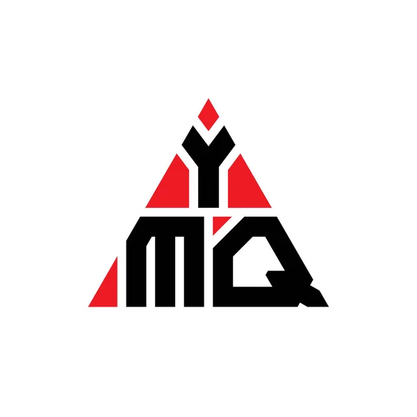 Ymq三角形字母标识设计与三角形形状 Ymq三角形标志设计单字 Ymq三角形矢量标识模板与红色 Ymq三角标识简单 豪华的标志 — 图库矢量图片