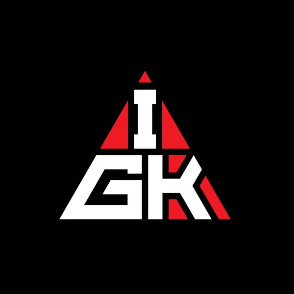 Igk Driehoekig Logo Met Driehoekige Vorm Igk Driehoek Logo Ontwerp — Stockvector