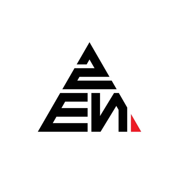 Design Trojúhelníkového Písmene Zen Trojúhelníkovým Tvarem Zen Trojúhelník Logo Design — Stockový vektor