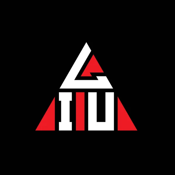 Liu Driehoekig Logo Met Driehoekige Vorm Liu Driehoekig Logo Ontwerp — Stockvector