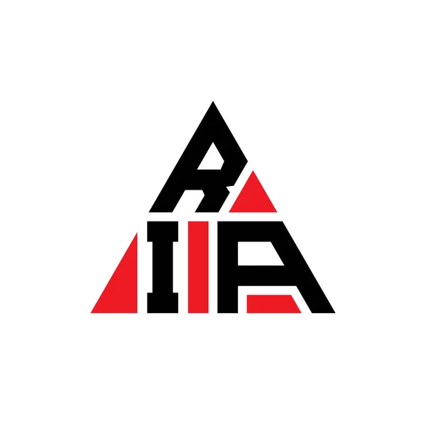 Ria Triangel Bokstav Logotyp Design Med Triangel Form Ria Triangel — Stock vektor
