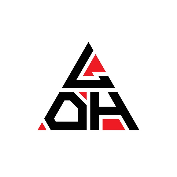 Diseño Del Logotipo Letra Del Triángulo Loh Con Forma Triángulo — Archivo Imágenes Vectoriales