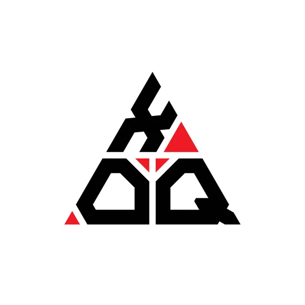 Xoq Driehoekige Letter Logo Ontwerp Met Driehoekige Vorm Xoq Driehoekig — Stockvector