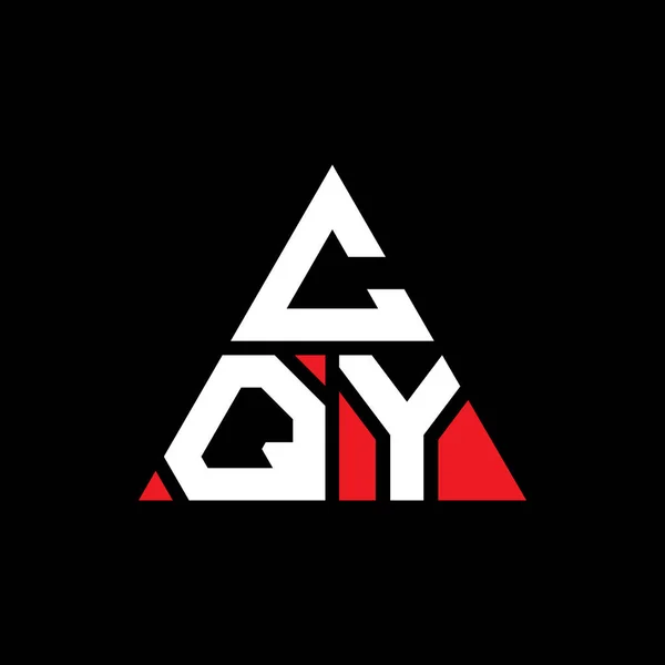 三角形の形をしたCqy三角形の文字ロゴデザイン Cqy三角形のロゴデザインモノグラム 赤色のCqy三角形ベクトルロゴテンプレート Cqy三角形のロゴシンプル エレガントで豪華なロゴ — ストックベクタ