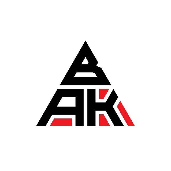 Bak Triangle Lettre Logo Design Avec Forme Triangle Monogramme Design — Image vectorielle