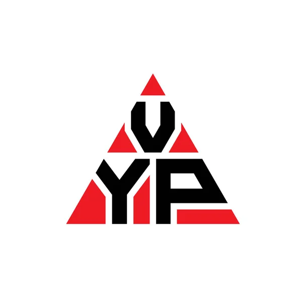 Diseño Del Logotipo Letra Del Triángulo Vyp Con Forma Triángulo — Archivo Imágenes Vectoriales