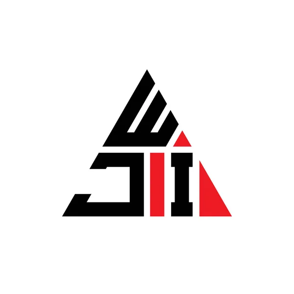 Wji Triangle Lettre Logo Design Avec Forme Triangle Wji Triangle — Image vectorielle