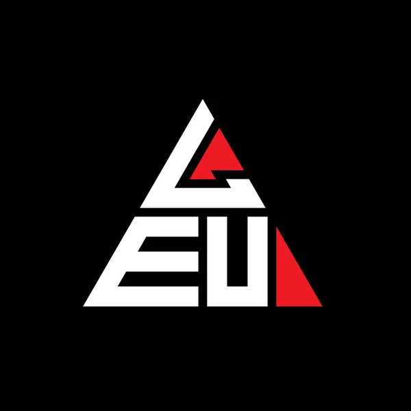 Leu Triangle Letter Logo Design Triangle Shape Leu Triangle Logo — Stock Vector