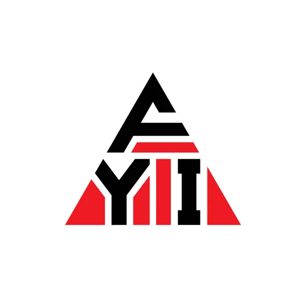 Logo Trójkątnej Litery Fyi Kształcie Trójkąta Monografia Logo Trójkąta Fyi — Wektor stockowy