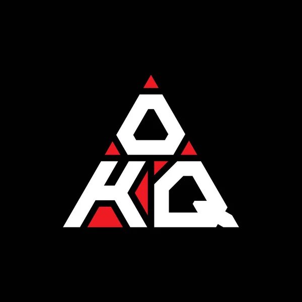 Okq Треугольник Письмо Логотип Дизайн Треугольной Формы Монограмма Дизайна Логотипа — стоковый вектор