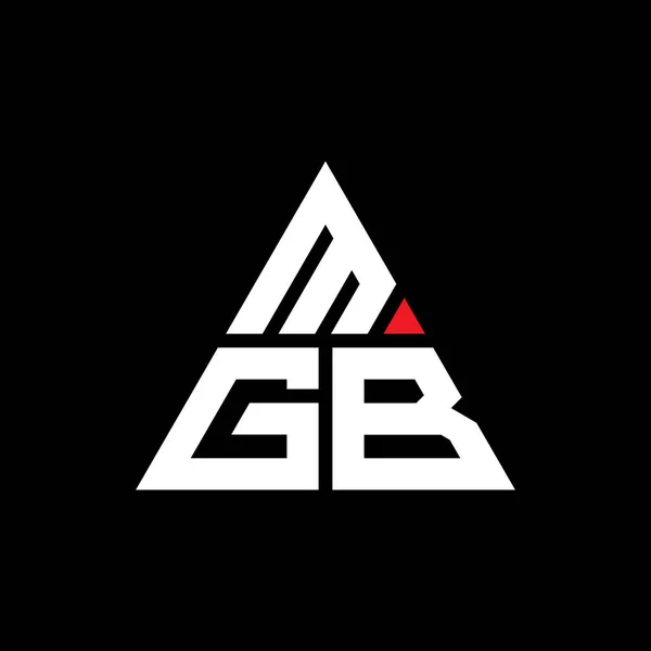 Mgb Triangle Lettre Logo Design Avec Forme Triangle Monogramme Logo — Image vectorielle