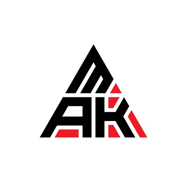 Mak Driehoek Letter Logo Ontwerp Met Driehoek Vorm Mak Driehoek — Stockvector