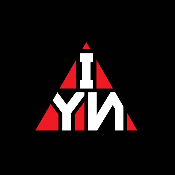 Üçgen Şekilli Iyn Üçgen Harf Logosu Tasarımı Iyn Üçgen Logo — Stok Vektör