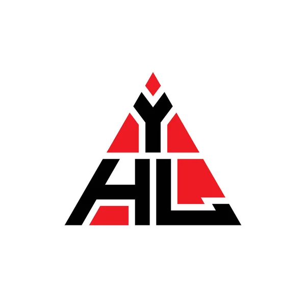 Üçgen Şekilli Yhl Üçgen Harf Logosu Tasarımı Yhl Üçgen Logo — Stok Vektör
