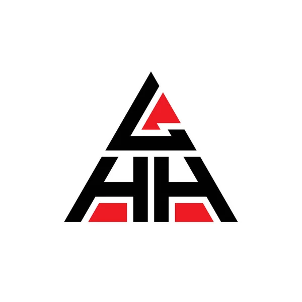 Design Logotipo Letra Triângulo Lhh Com Forma Triângulo Monograma Projeto — Vetor de Stock