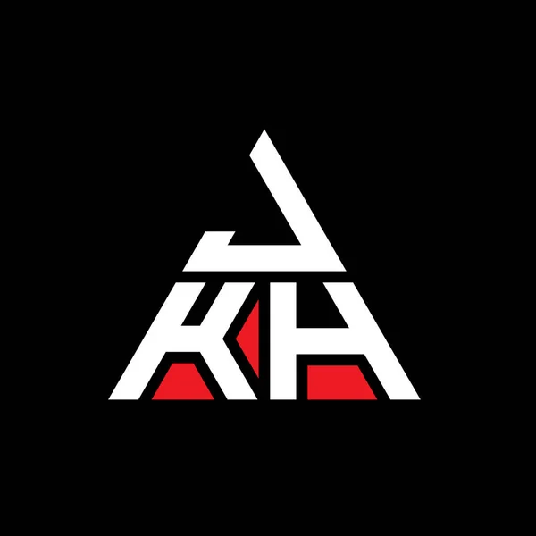 Jkh Triangolo Lettera Logo Design Con Forma Triangolo Monogramma Design — Vettoriale Stock