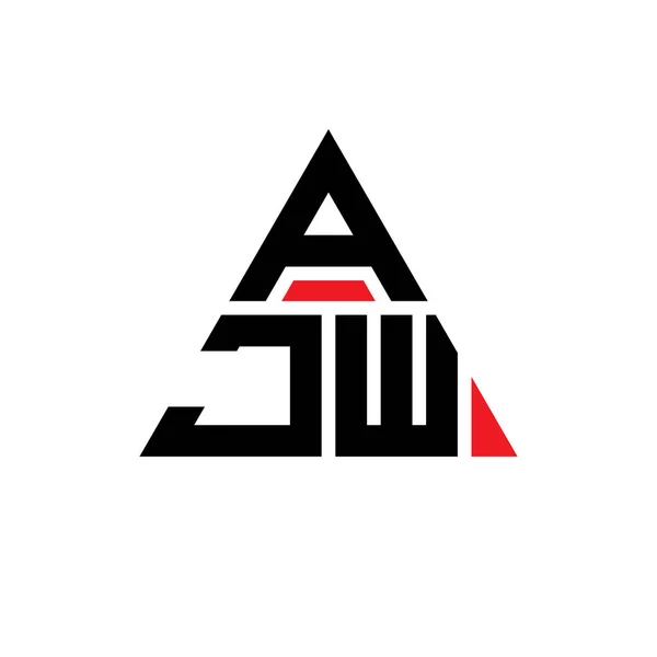 Діаграма Літер Ajw Трикутника Формою Трикутника Монограма Логотипу Ajw Трикутника — стоковий вектор