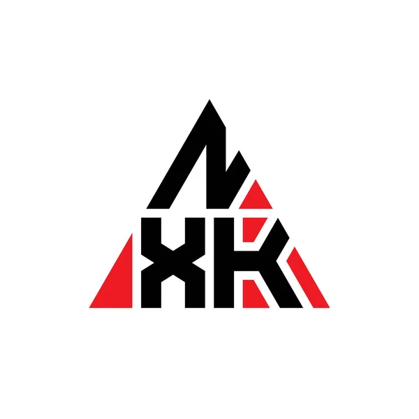 Üçgen Şekilli Nxk Üçgen Harf Logosu Tasarımı Nxk Üçgen Logo — Stok Vektör