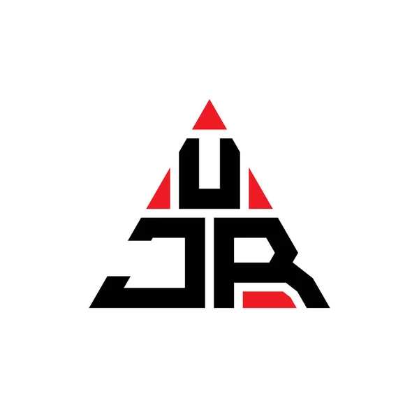 Diseño Logotipo Letra Triangular Ujr Con Forma Triángulo Monograma Diseño — Vector de stock