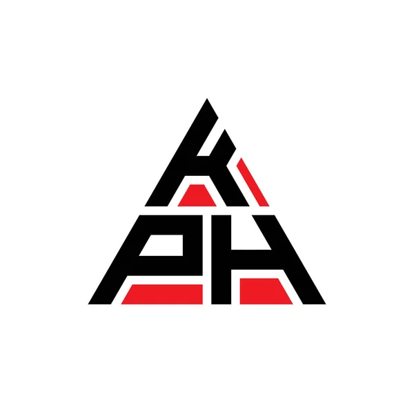 Üçgen Şekilli Kph Üçgen Harf Logosu Tasarımı Kph Üçgen Logo — Stok Vektör