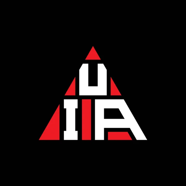 Uia Triangel Bokstav Logotyp Design Med Triangel Form Monogram Med — Stock vektor