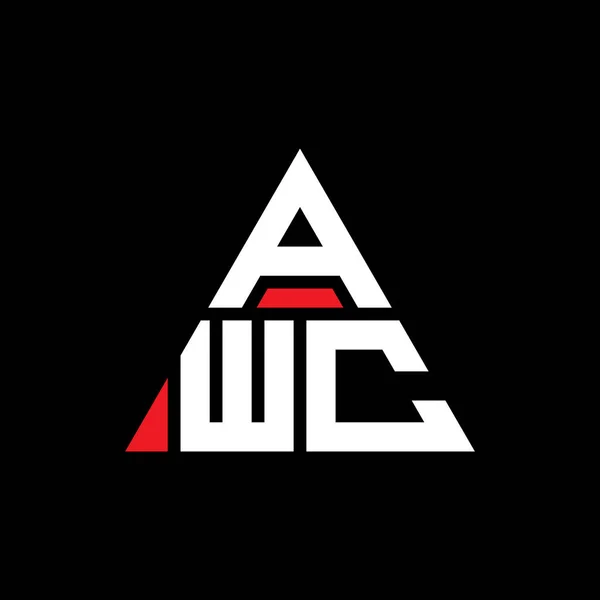 Awc Треугольник Письмо Дизайн Логотипа Треугольной Формы Монограмма Дизайна Логотипа — стоковый вектор