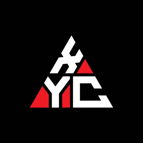 Návrh Trojúhelníkového Písmene Xyc Trojúhelníkovým Tvarem Xyc Trojúhelník Logo Design — Stockový vektor