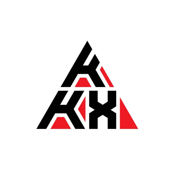 Üçgen Şekilli Kkx Üçgen Harf Logosu Tasarımı Kkx Üçgen Logo — Stok Vektör