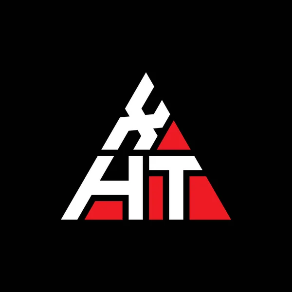 Xht三角形字母标志设计与三角形形状 Xht三角形徽标设计 Xht三角形矢量标识模板与红色 Xht三角标识简单 豪华的标志 — 图库矢量图片
