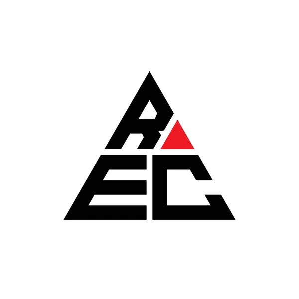 Rec Triangel Bokstav Logotyp Design Med Triangel Form Rec Triangel — Stock vektor