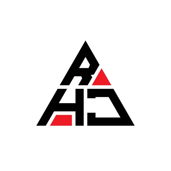 Rhj Triangel Bokstav Logotyp Design Med Triangel Form Rhj Triangel — Stock vektor