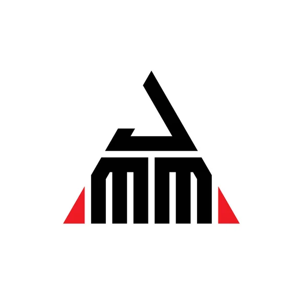 Diseño Del Logotipo Letra Del Triángulo Jmm Con Forma Triángulo — Vector de stock