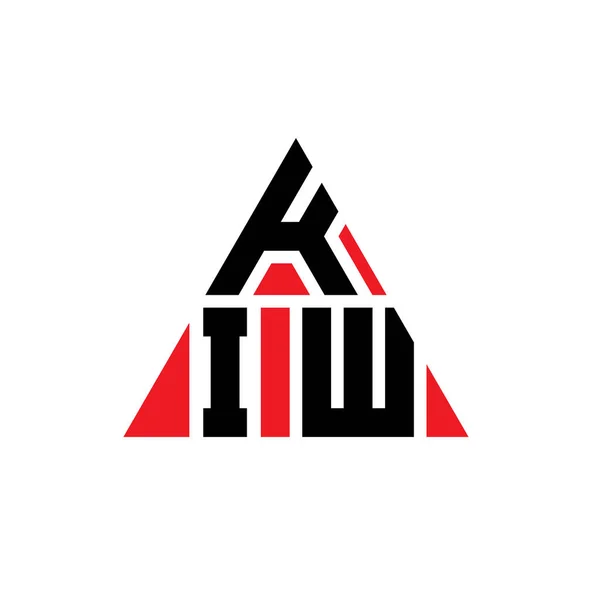 Trójkątne Logo Litery Kiw Kształcie Trójkąta Logo Trójkąta Kiw Projekt — Wektor stockowy
