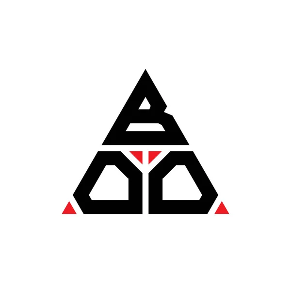 Boo Triangel Bokstav Logotyp Design Med Triangel Form Boo Triangel — Stock vektor