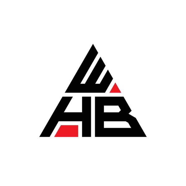 Üçgen Şekilli Whb Üçgen Harf Logosu Tasarımı Whb Üçgen Logo — Stok Vektör