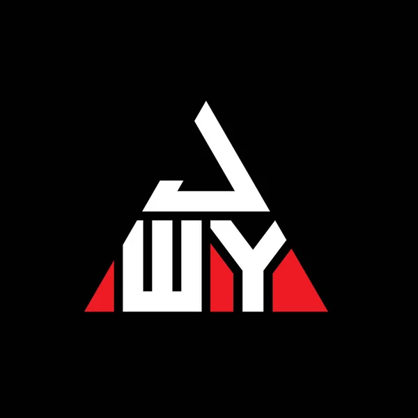 Návrh Trojúhelníkového Písmene Jwy Trojúhelníkovým Tvarem Jwy Trojúhelník Logo Design — Stockový vektor
