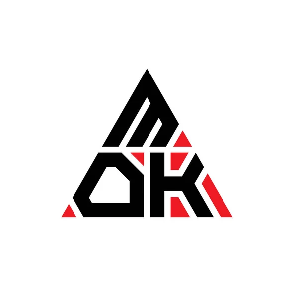 Mok Треугольник Письмо Дизайн Логотипа Треугольной Формой Монограмма Рисунка Логотипа — стоковый вектор