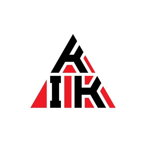 Kik Треугольник Письмо Логотип Дизайн Треугольной Формы Монограмма Дизайна Логотипа — стоковый вектор