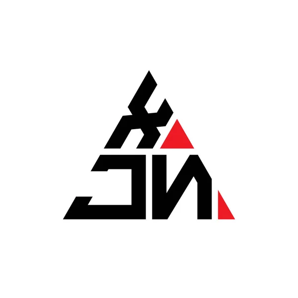 Diseño Del Logotipo Letra Del Triángulo Xjn Con Forma Triángulo — Vector de stock