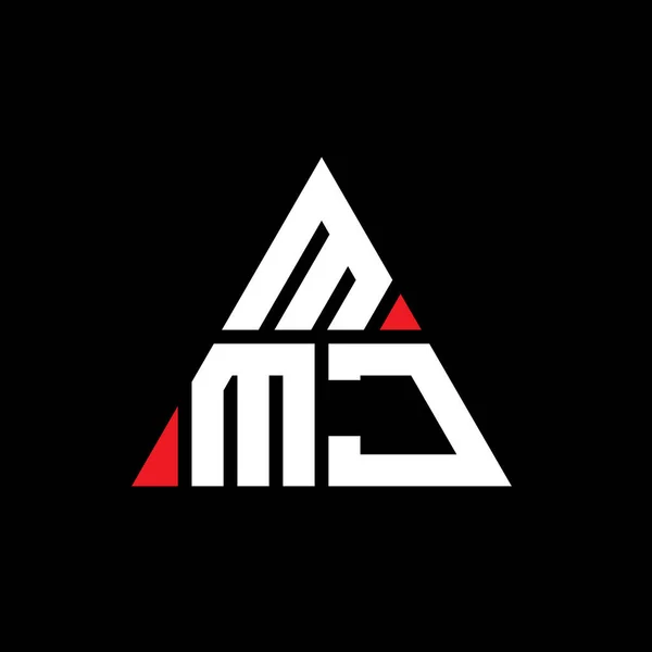 Mmj Háromszög Betűs Logó Design Háromszög Alakú Mmj Háromszög Logó — Stock Vector