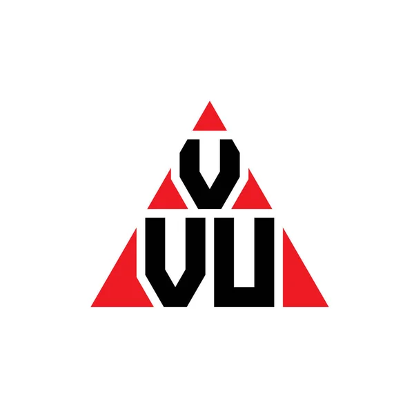 Vvu Driehoekig Logo Met Driehoekige Vorm Vvu Driehoekig Logo Ontwerp — Stockvector