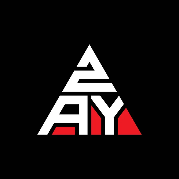 三角形の形をしたZay三角形の文字のロゴデザイン Zay三角形のロゴデザインのモノグラム Zay三角形ベクトルロゴテンプレートと赤い色 Zay三角形のロゴシンプル エレガントで豪華なロゴ — ストックベクタ