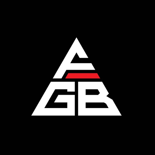 Design Logotipo Letra Triangular Fgb Com Forma Triângulo Monograma Projeto —  Vetores de Stock