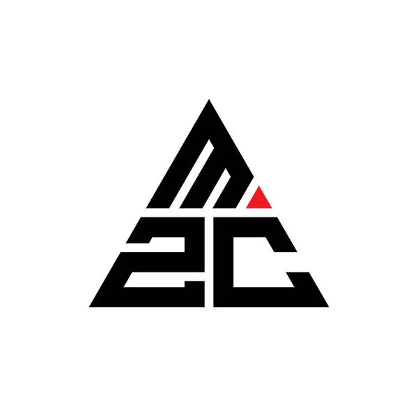 Mzc Driehoekige Letter Logo Ontwerp Met Driehoekige Vorm Mzc Driehoekig — Stockvector