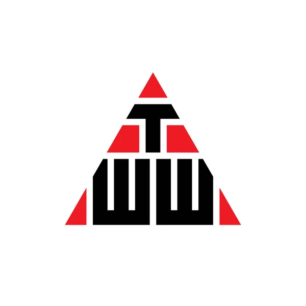 Tww Triangle Letter Logo Design Triangle Shape Tww Triangle Logo — Stock Vector