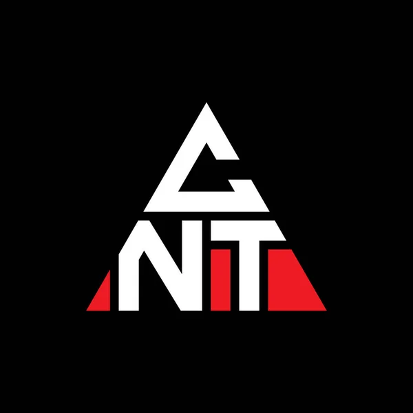 Diseño Del Logotipo Letra Del Triángulo Cnt Con Forma Triángulo — Vector de stock