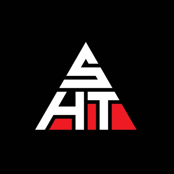 Sht Triangle Letter Logo Design Triangle Shape Sht Triangle Logo — Stock Vector