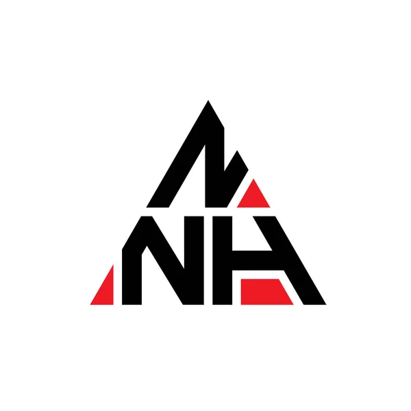 Design Logotipo Letra Triangular Nnh Com Forma Triângulo Monograma Design —  Vetores de Stock